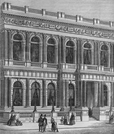 Inngang til Carlton Club, Westminster, London, c1875 1878 av Unbekannt