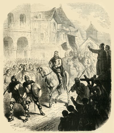 Charles Martels inntreden i Paris, etter å ha beseiret saracenerne, 732AD, 1890. av Unbekannt