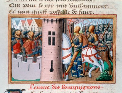 Bourguignons inntog i Paris, mai 1418, 1484 av Unbekannt