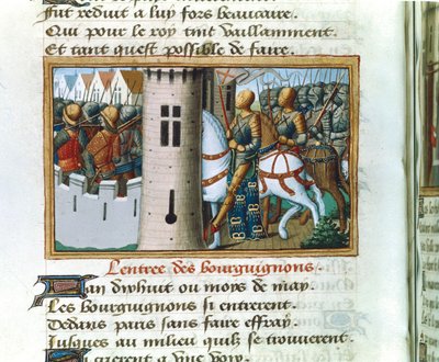 Burgundernes inntog i Paris, 14. mai 1418, c1484 av Unbekannt