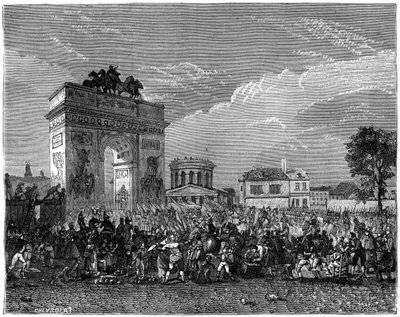 Inntreden av nasjonalgarden i Paris, etter den prøyssiske kampanjen, 1807 1882-1884 av Unbekannt
