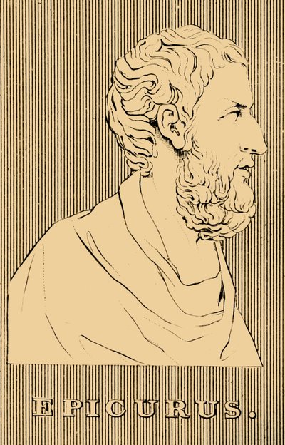 Epikur, 341-270 f.Kr., 1830 av Unbekannt