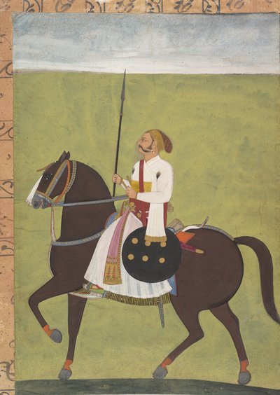 Ridesportrett av en adelsmann, ca. 1710-20. av Unbekannt