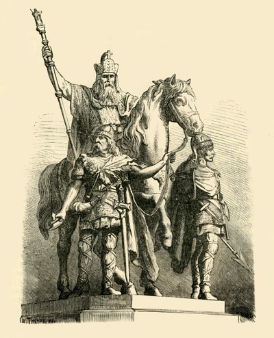 Rytterstatue av Charlemagne, Paris, 1890. av Unbekannt