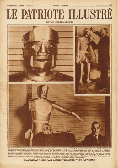 Eric, den første britiske roboten på utstillingen til Society of Model Engineers i London, 1928. av Unbekannt