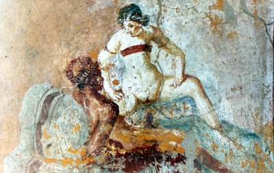 Erotisk veggmaleri, Pompeii, Italia av Unbekannt