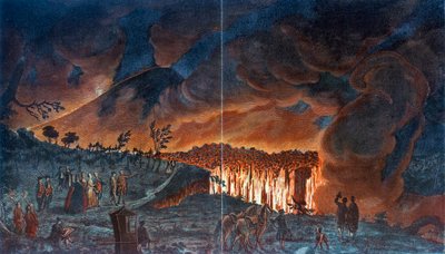 Vesuvs utbrudd, 1776 av Unbekannt