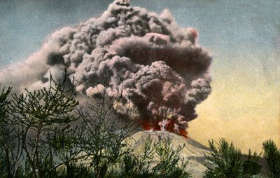 Vesuvs utbrudd, Italia, april 1906 av Unbekannt