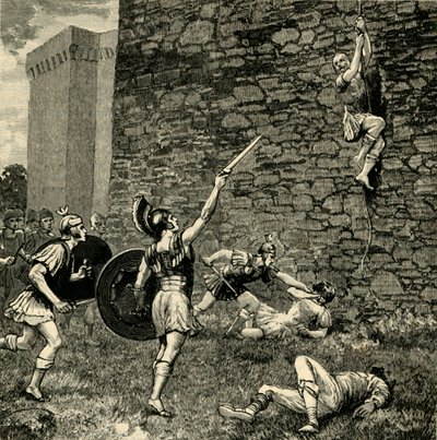 Rømning av Marius den yngre ved Praeneste, 1890. av Unbekannt