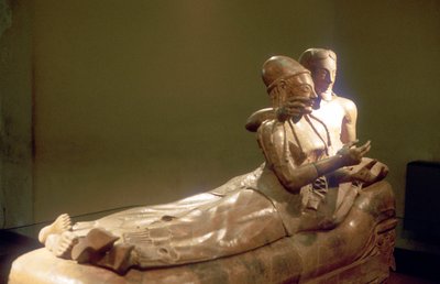 Etruskisk sarkofag med liggende par, Cerveteri, Italia, 600-tallet f.Kr. av Unbekannt