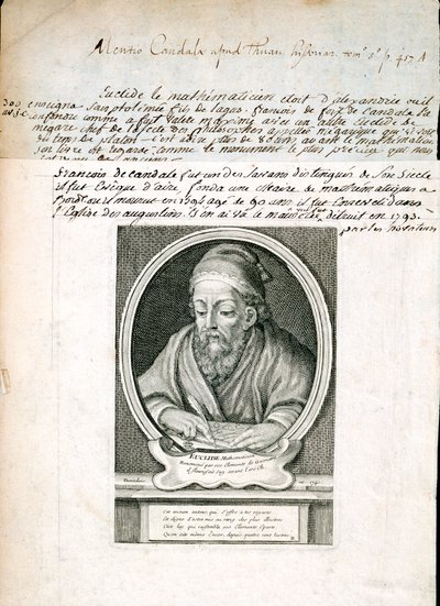 Euclid , gresk matematiker, 1740 av Unbekannt