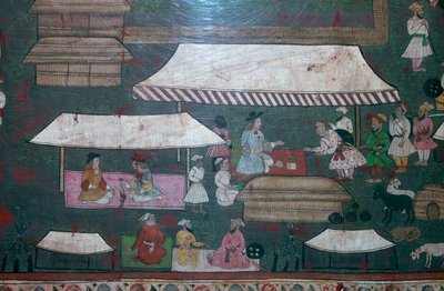 Europeiske og indiske kjøpmenn i Delhi, 1600-tallet av Unbekannt