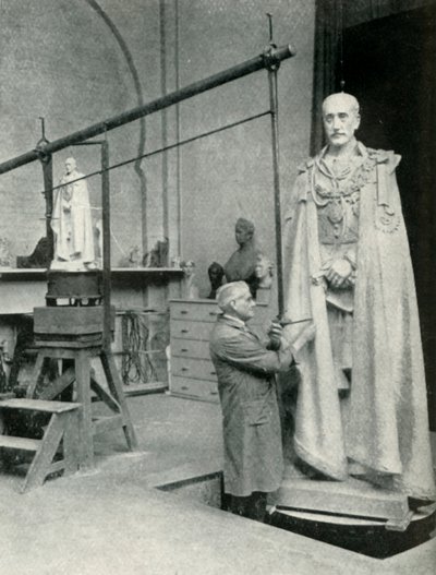 Europeisk billedhugger, 1947. av Unbekannt
