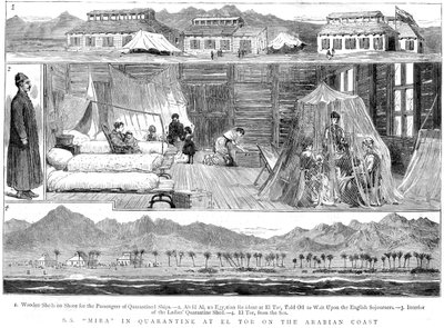 Europeere i en koppekaranteneleir ved El Tor, Nord-Afrika, 1884 av Unbekannt
