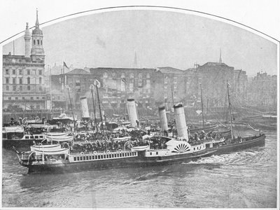 Ekskursjonsdampbåter som forlater Fresh Wharf, London Bridge, c1903 1903 av Unbekannt