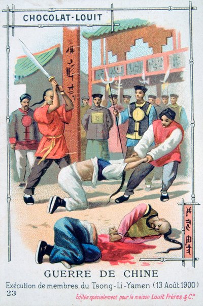 Henrettelse av medlemmer av Tsong-Li-Yamen, Kina, Boxer Rebellion, 13. august 1900 av Unbekannt