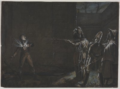 Henrettelse av hertugen dEnghien, 21. mars 1804, ca. 1870. av Unbekannt