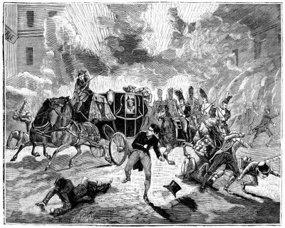 Eksplosjon på Rue de la Loi, Paris, Frankrike, 24. desember 1800 1882-1884 av Unbekannt