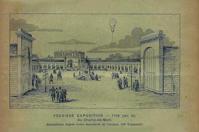Utstilling av produkter fra fransk industri, Paris, 1798 Fra Bon Marché, 1900. av Unbekannt