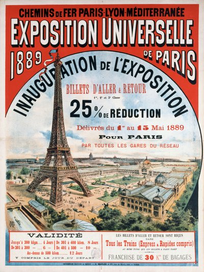Verdensutstillingen fra 1889, 1889. av Unbekannt