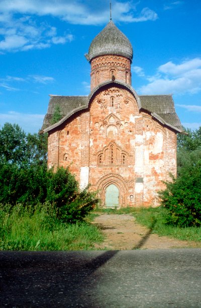 Eksteriør av en kirke, Novgorod, Russland av Unbekannt