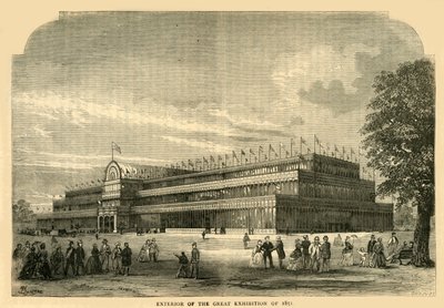 Eksteriør av den store utstillingen fra 1851, c1876. av Unbekannt