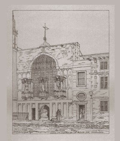 Utvendig utsikt over Guildhall Chapel, 1815, 1886 av Unbekannt