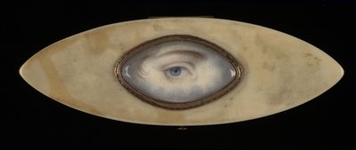 Øyeminiatyr på en elliptisk elfenbensboks, ca. 1800. av Unbekannt