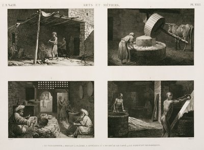 Fabrikasjon, andre forskjellige hytteindustrier, Egypt, ca 1798 av Unbekannt