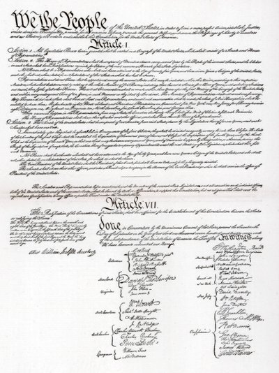Faksimile av ingressen og konstitusjonen til USA, 1901 av Unbekannt