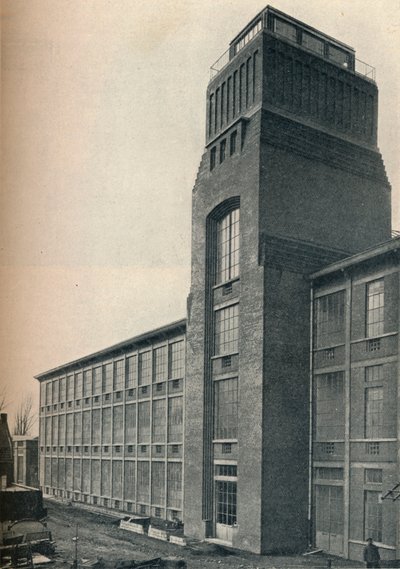Fabrikken til Etablissements Nicolle, Wambrechies Nord, arkitekt, Andre Granet, c1928 av Unbekannt