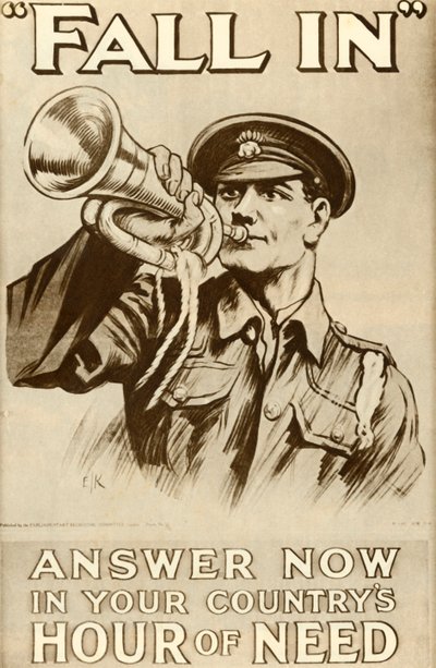 Fall In: Answer Now in Your Lands Hour of Need, 1915, 1935. av Unbekannt