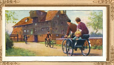 Familietandem med sidebil, 1939 av Unbekannt