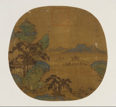 Vifte montert som et albumblad, Ming-dynastiet, 1368-1644. av Unbekannt
