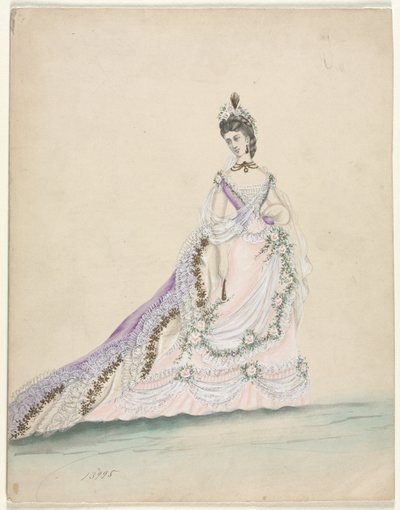 Motestudie designet for Worth, 1870. av Unbekannt