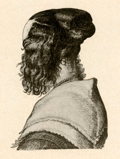 Fasjonabel frisørstil, regjeringer av Charles I og II, c1620-1680, 1937. av Unbekannt