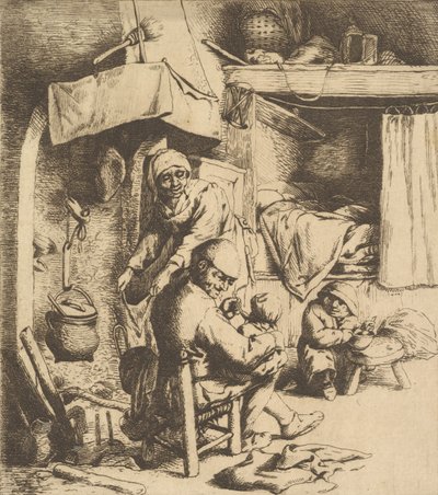 Far som mater barn, 1610-85. av Unbekannt