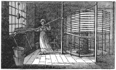 Kvinnelig silkearbeider, Spitalfields, London, 1833 av Unbekannt