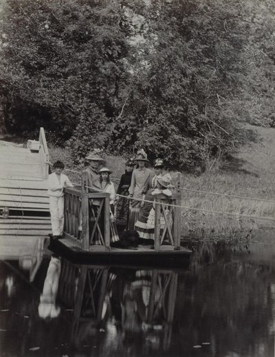 Ferge ved Pyotr Durnovo Dacha i Petersburg, 1880-tallet av Unbekannt