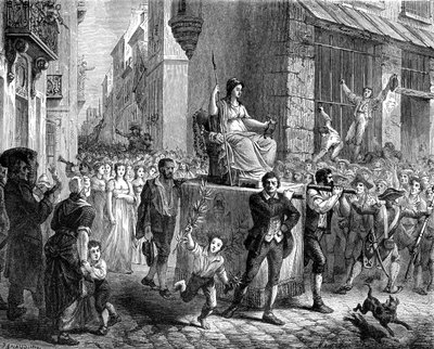 Festival of Reason, Paris, 1793 1882-1884 av Unbekannt