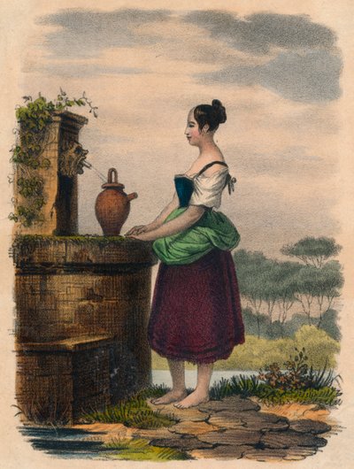 Henter vann, 1800-tallet av Unbekannt