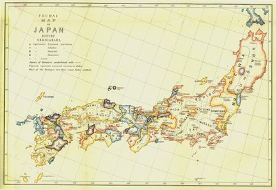 Føydalkart over Japan før Sekigahara, 1903. av Unbekannt