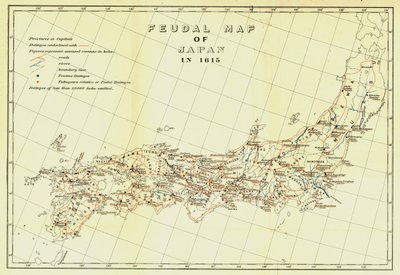 Føydalkart over Japan i 1615, 1903. av Unbekannt