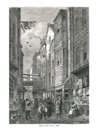 Field Lane ca 1840 av Unbekannt