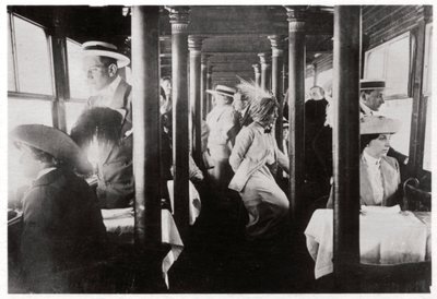 Filmselskap om bord på Zeppelin LZ13 Hansa, c1912-1914 1933 av Unbekannt