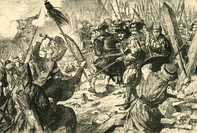 Endelig angrep på tyrkerne i deres første beleiring av Wien 1529, 1890. av Unbekannt