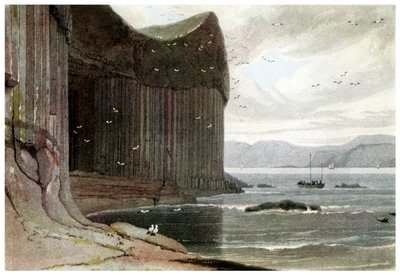 Fingals Cave, Staffa, Ytre Hebridene, Skottland. 1814 1956 av Unbekannt
