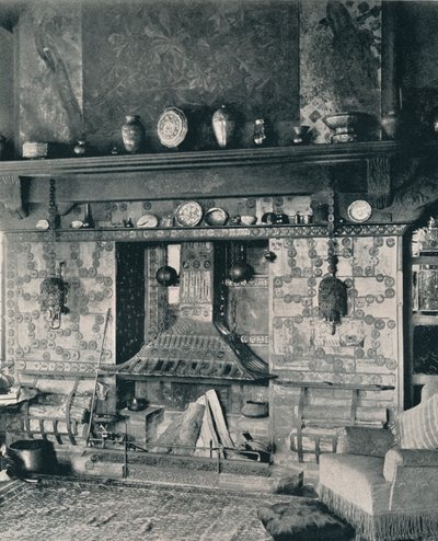 Peis i biblioteket til Mr. Louis C. Tiffany, 1897 av Unbekannt