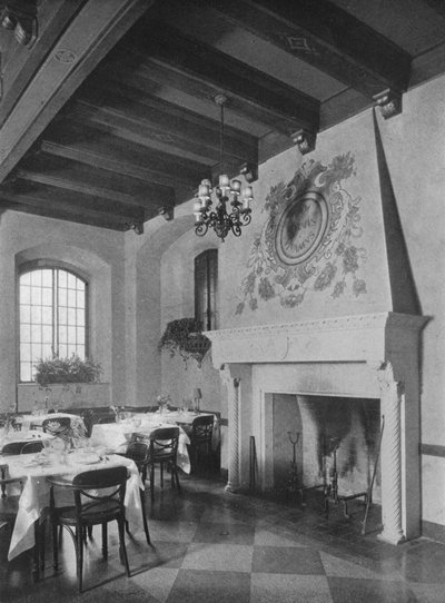 Peis i sørøst-spisestuen, Fraternity Clubs Building, New York City, 1924 av Unbekannt