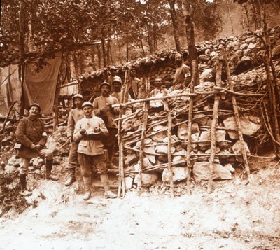 Førstehjelpspost, Argonne, Nord-Frankrike, c1914-c1918 av Unbekannt